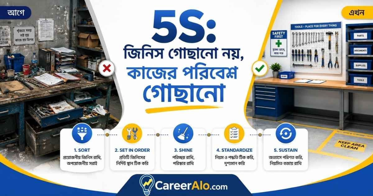 5S: জিনিস গোছানো নয়, কাজের পরিবেশ গোছানো