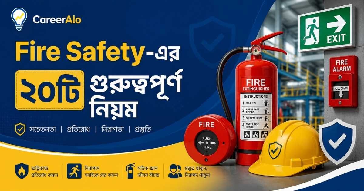 Fire Safety-এর ২০টি গুরুত্বপূর্ণ নিয়ম: আগুন থেকে জীবন বাঁচানোর বাস্তব নির্দেশিকা